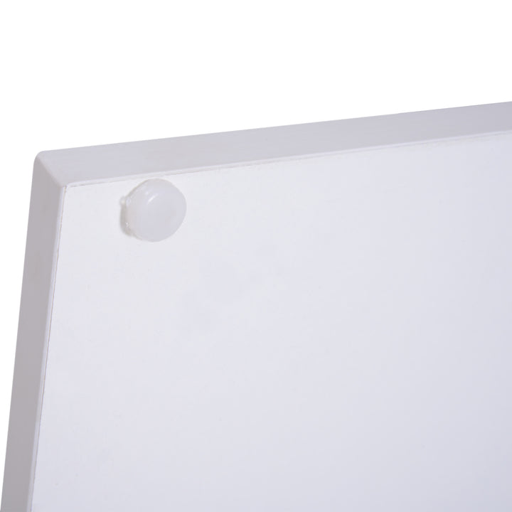 MCL Side Table, Square Coffee Table, Modern End Table with 2 Tier Storage Shelves for Living Room, Bedroom, White