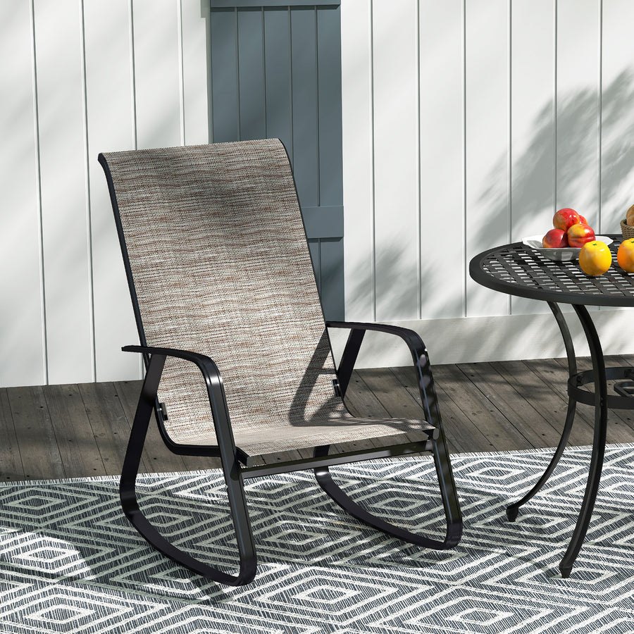 Rocking Garden Chair - Light Brown