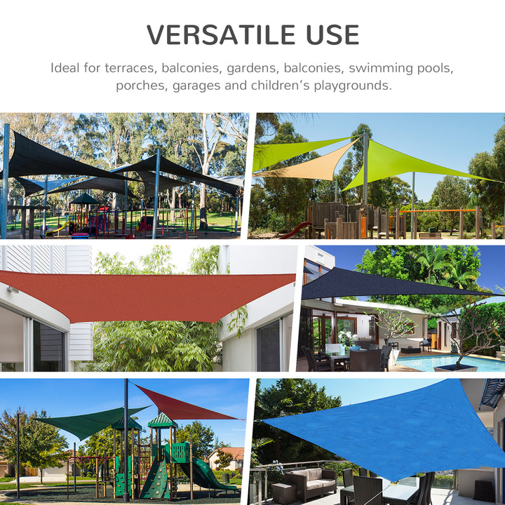 5 x 4m Sun Shade Sail HDPE Rectangle Canopy Outdoor Sunscreen Awning with Mounting Ropes for Garden, Patio, Party, UV Protection, Charcoal Grey