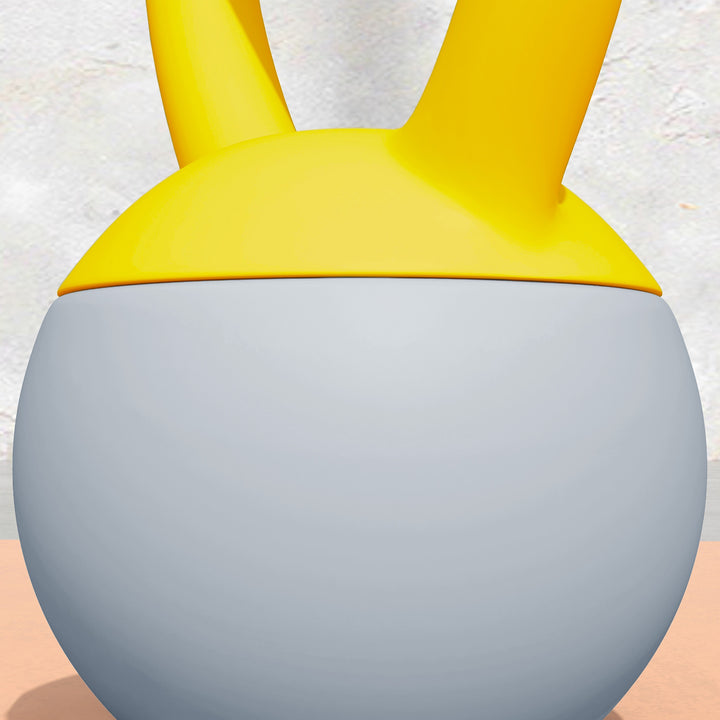 Soft Kettlebell, 8kg Kettle Bell with Non-Slip Handle for Home Gym Weight Lifting and Strength Training, Yellow and Grey