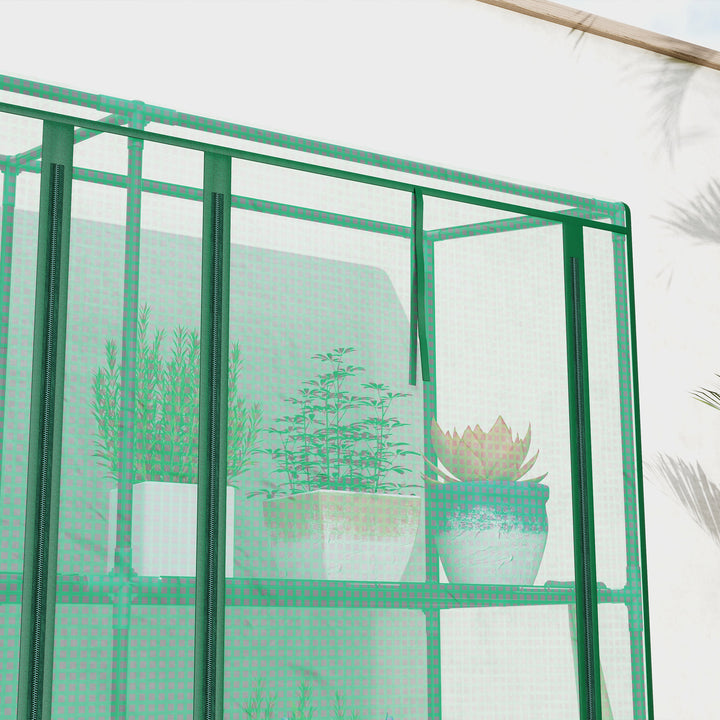 46 x 215 cm Nine-Shelf Greenhouse - Green