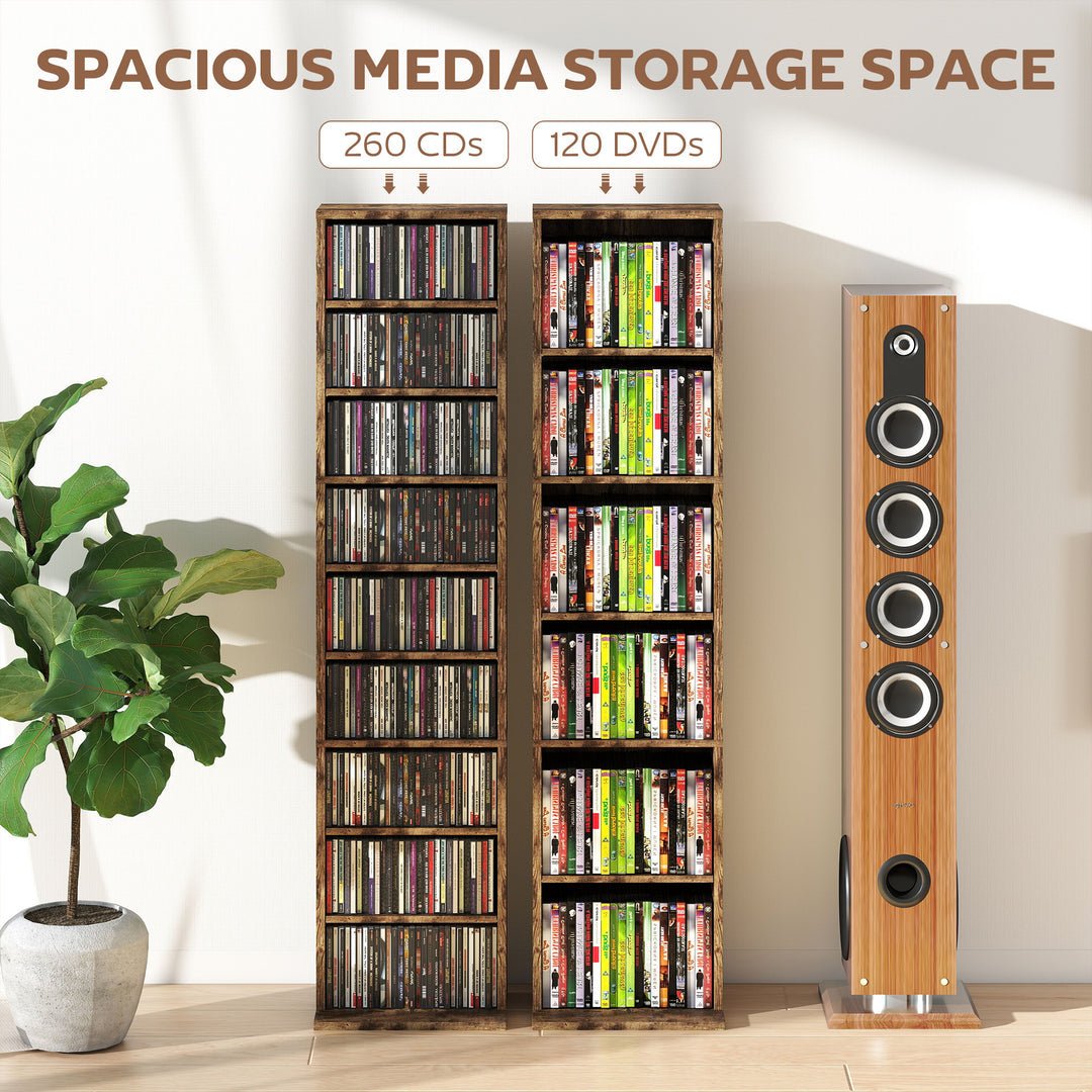 MCL 260 Narrow CD Storage Unit - Rustic Brown