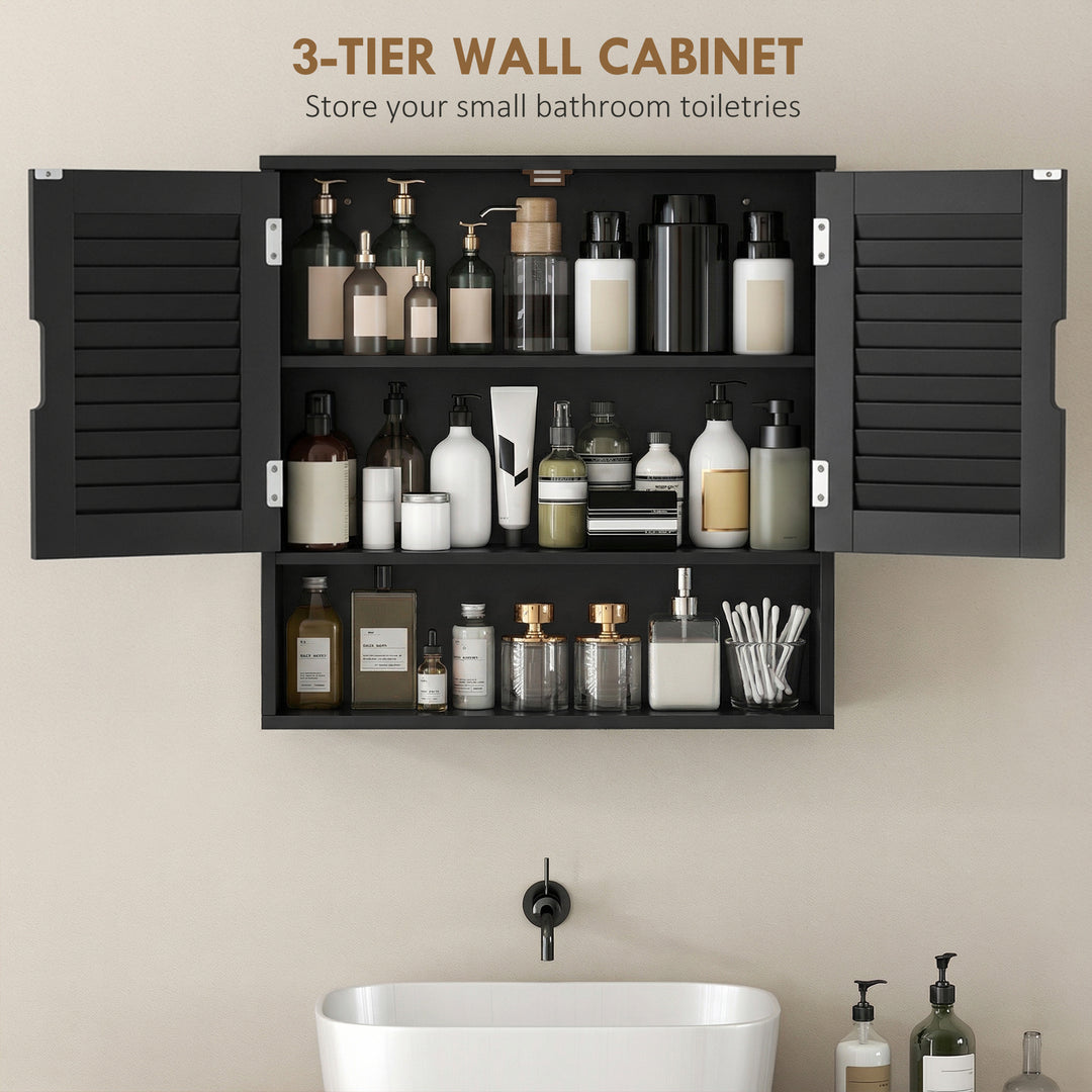 Bathroom Cabinet, Wall Mounted Storage Cabinet with Adjustable Shelves