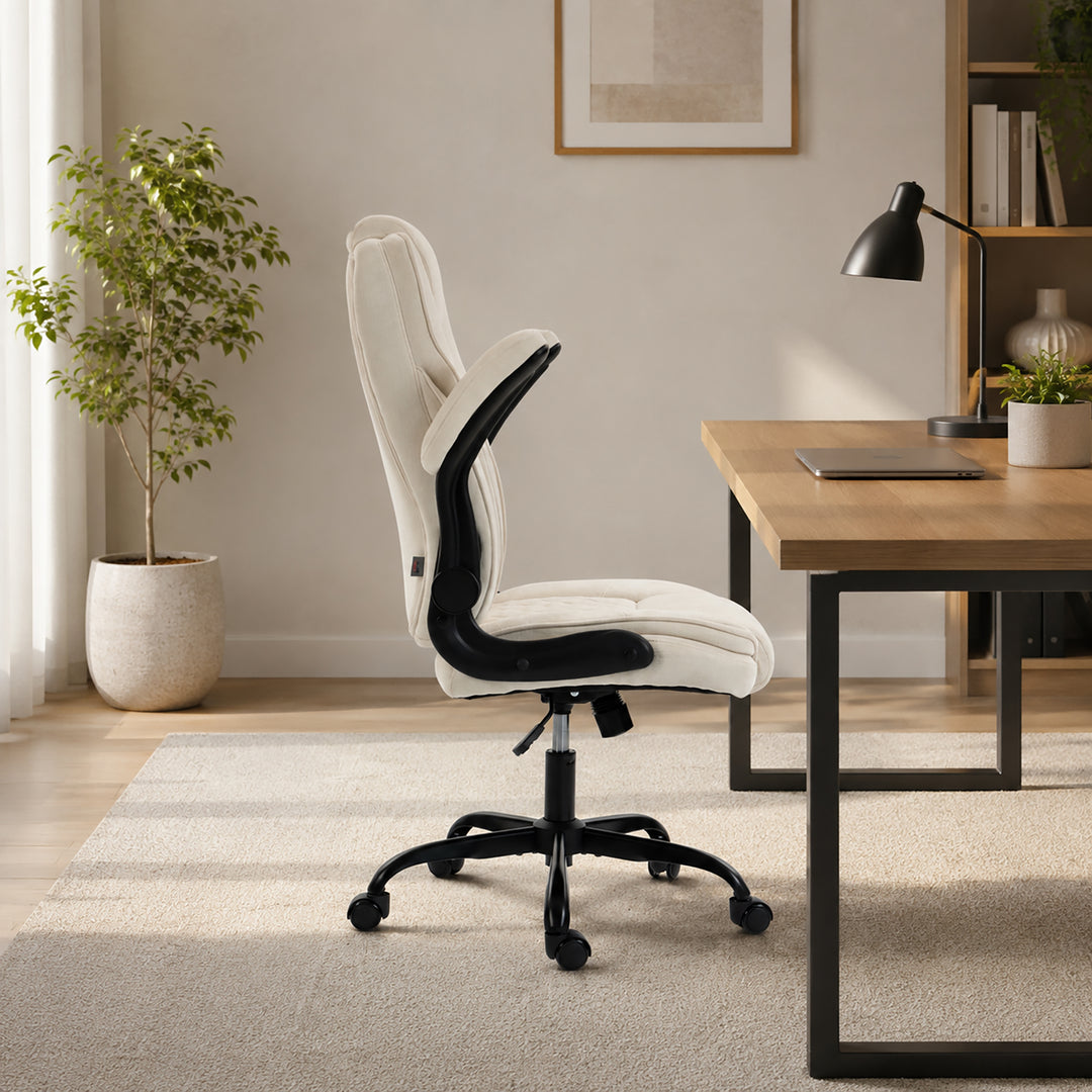 Office Chair, Ergonomic Desk Chair with Flip-up Armrest, Pocket Spring
