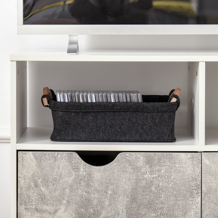 TV Stand Cabinet for TVs up to 42", Modern TV Unit with Shelf, Drawers and Storage Cabinet, Entertainment Center for Living Room, Grey