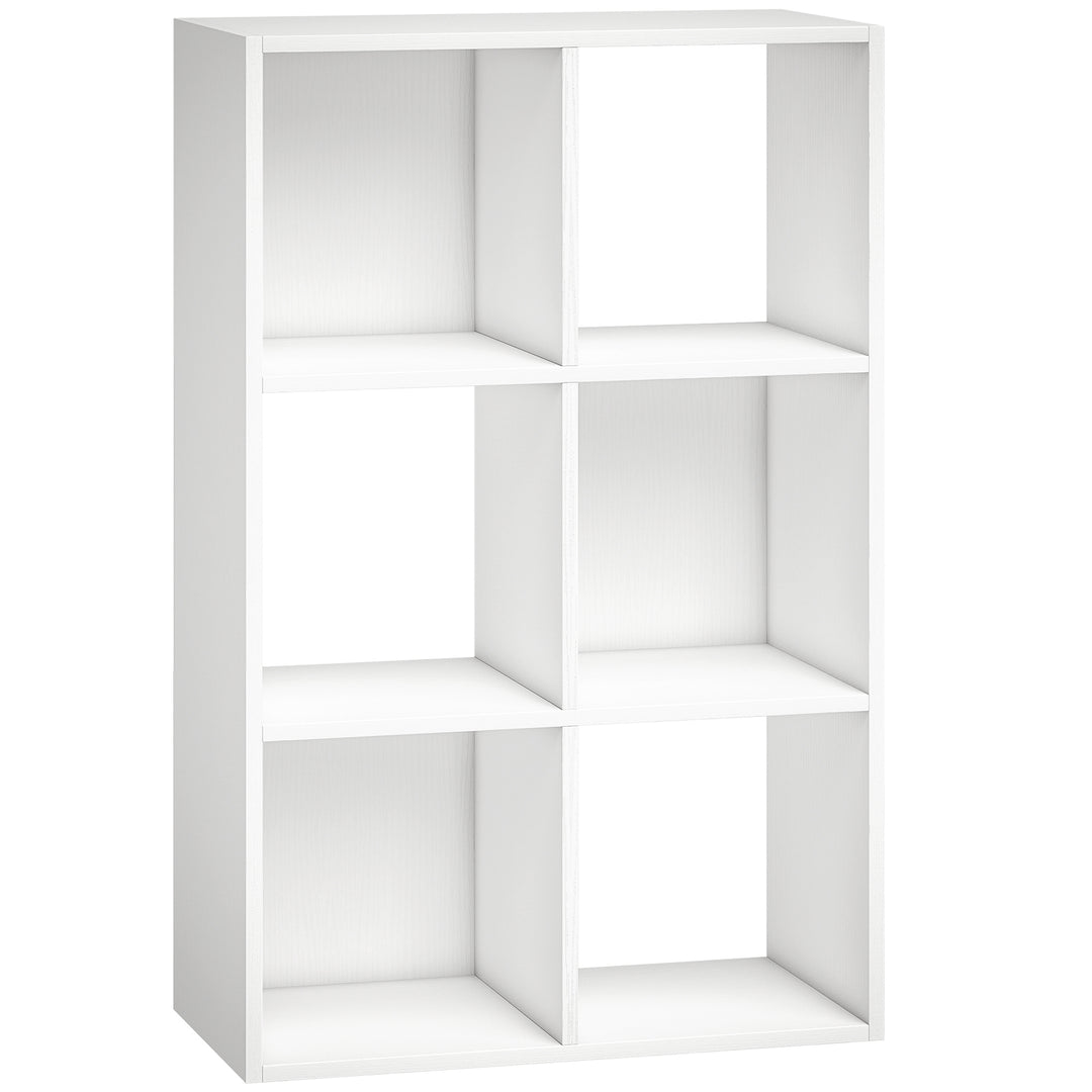 Industrial Style Storage Shelf, Bookcase, Bookshelf with 6 Compartment