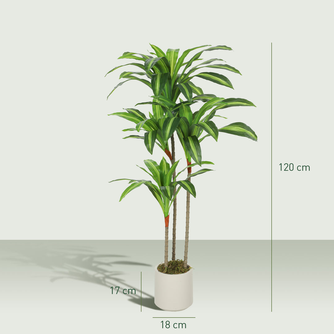 120cm Artificial Dracaena Tree with Bendable Trunks