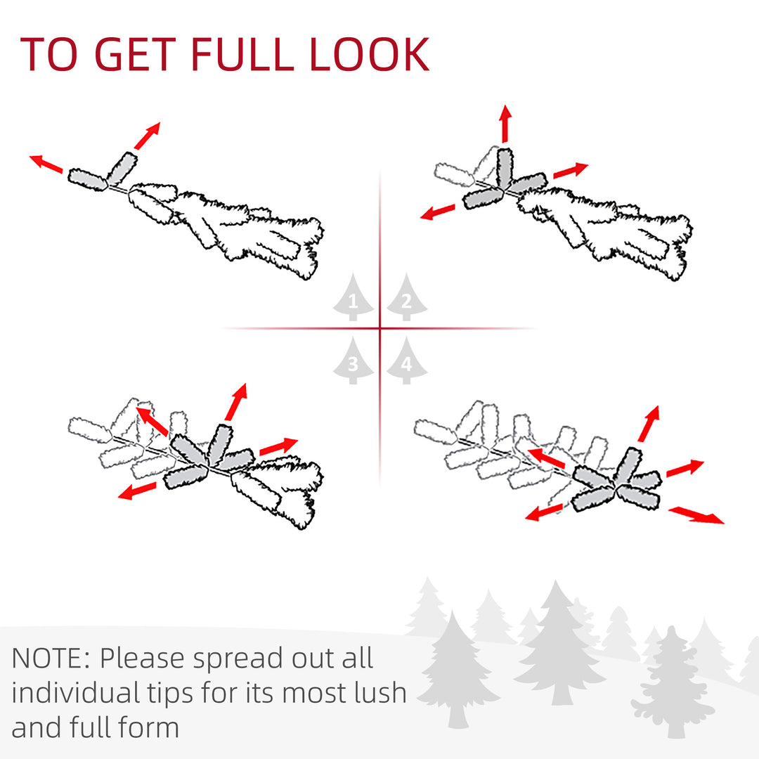 MCL 6ft Unlit Artificial Christmas Tree, Pencil Slim Xmas Tree with Solid Stand and Realistic Branches, Green