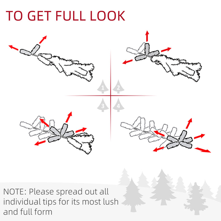 MCL 6ft Unlit Artificial Christmas Tree, Pencil Slim Xmas Tree with Solid Stand and Realistic Branches, Green