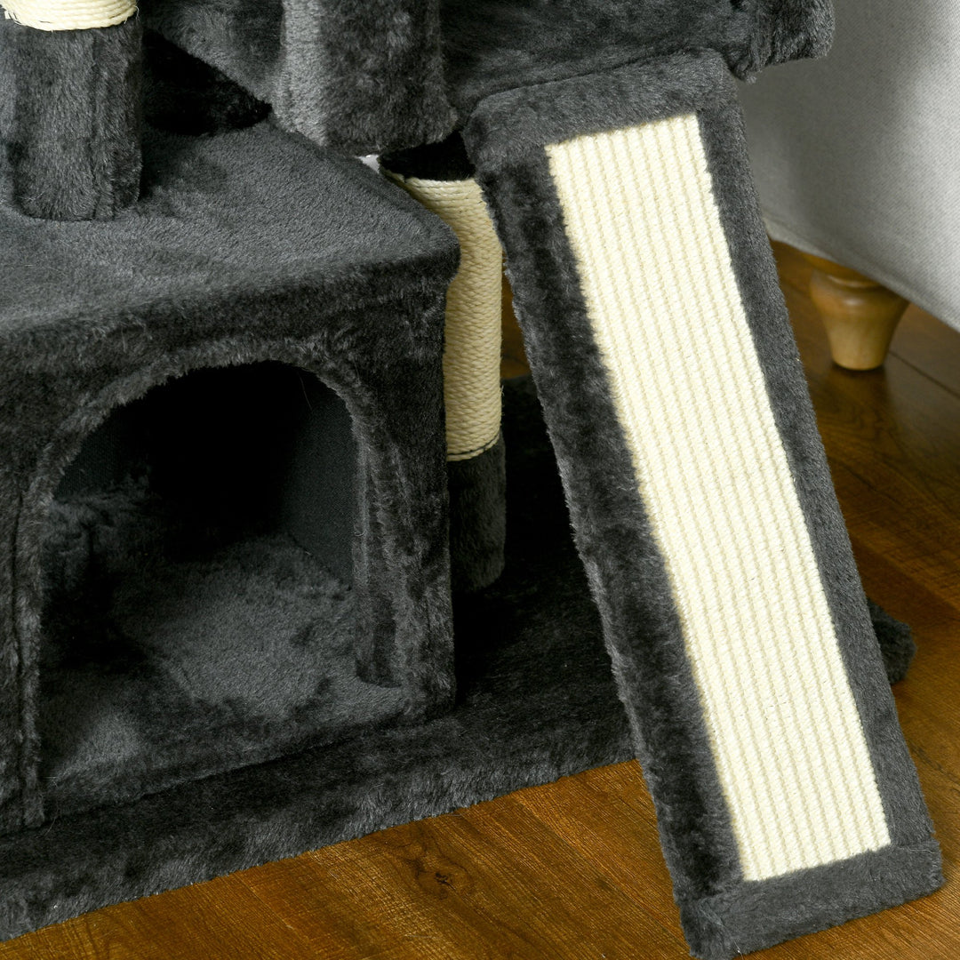 MCL Cat Tree for Indoor Cats 81cm Cat Scratching Post Scratch Board Kitten Tower Climbing Frame Black