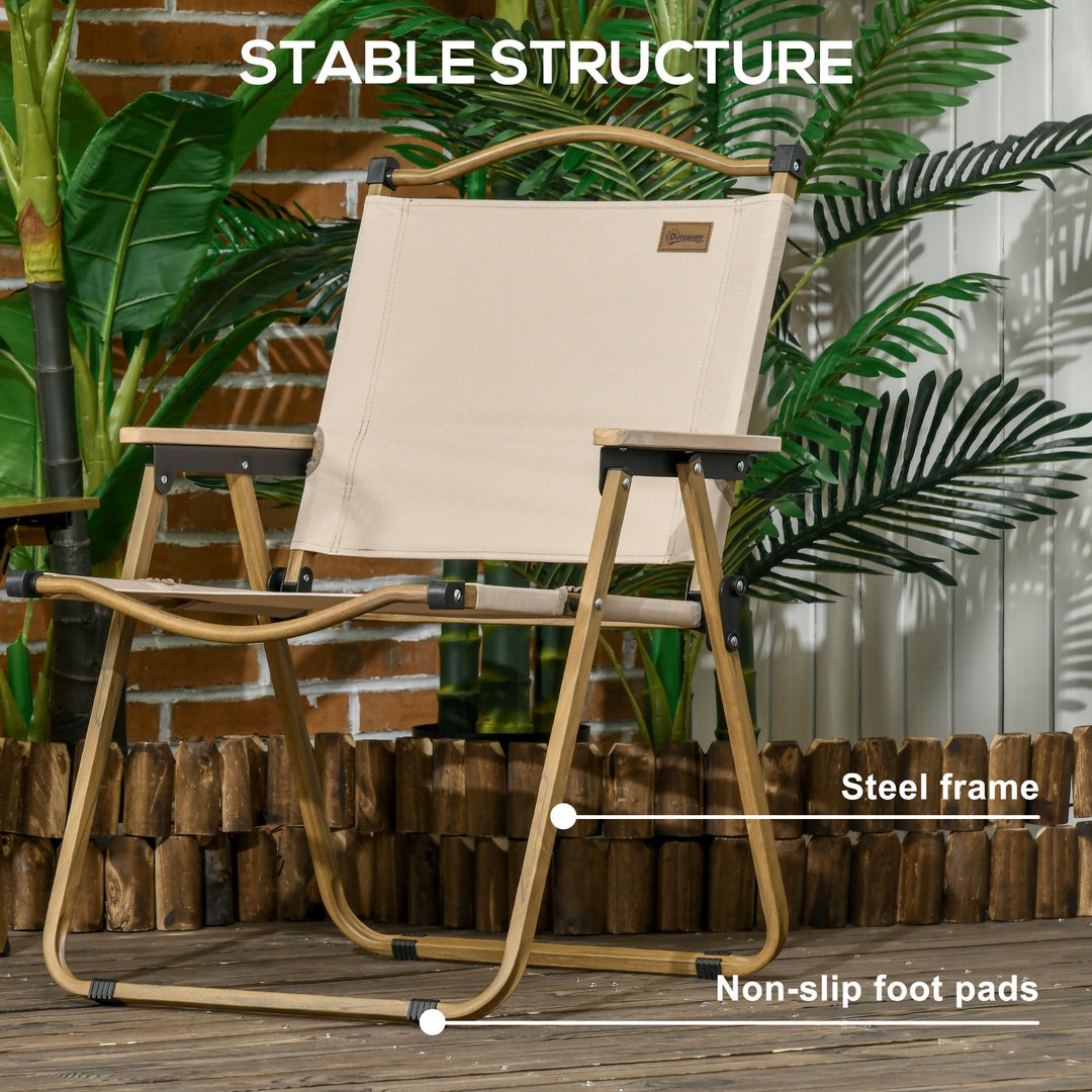 Camping Chair for Adults, Lightweight Folding Chair, Portable Chair for Camping, Fishing, Beach and Outdoor Travel, Khaki