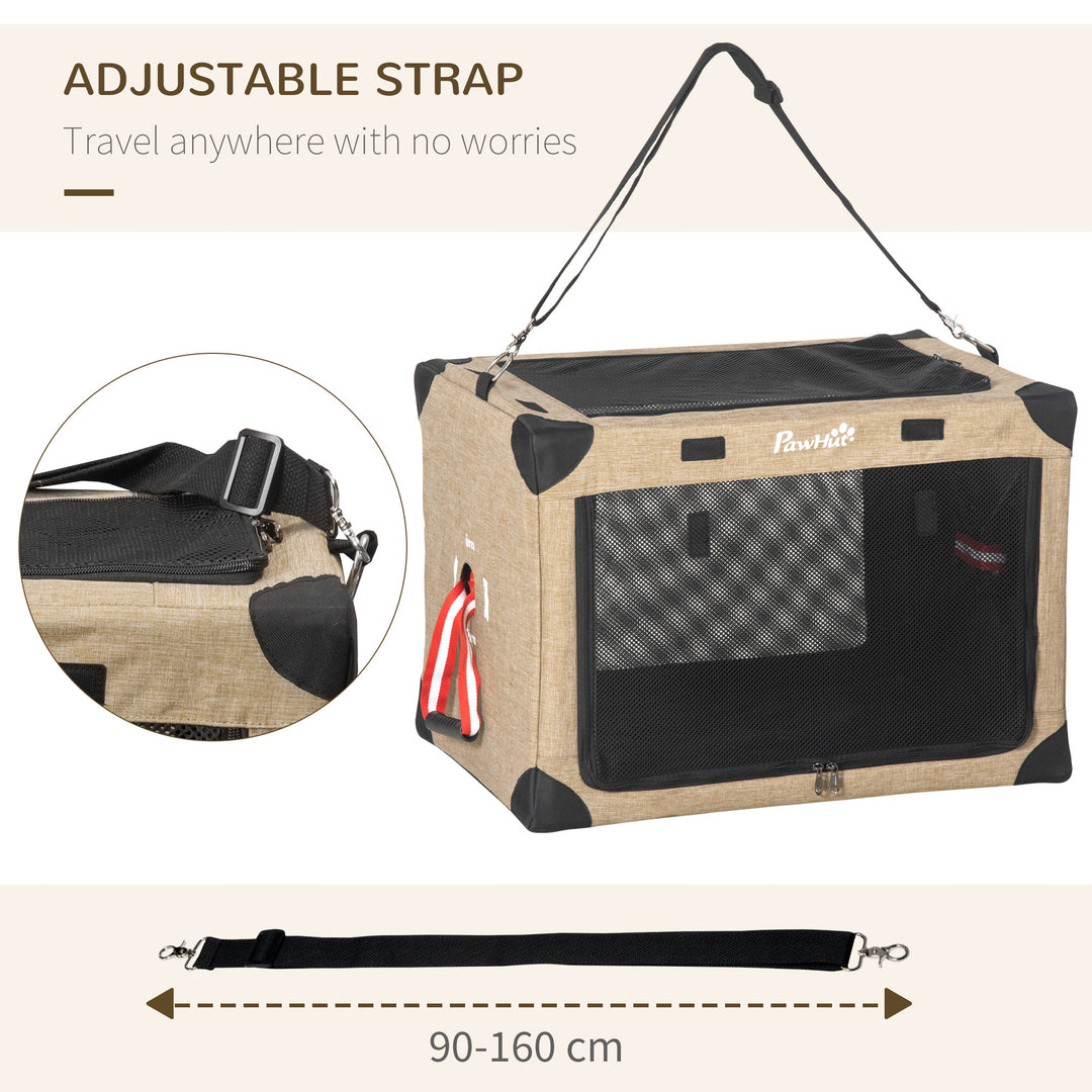 Foldable Pet Carrier, with Cushion, for Small Dogs and Cats