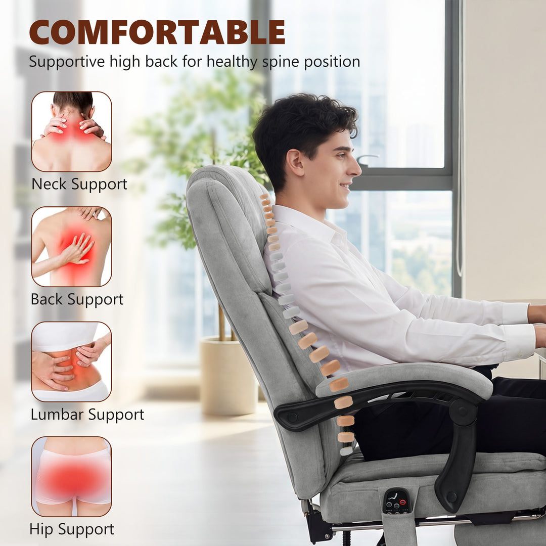 Office Chair with 6-Point Vibration Massage and Heat, Executive Comput