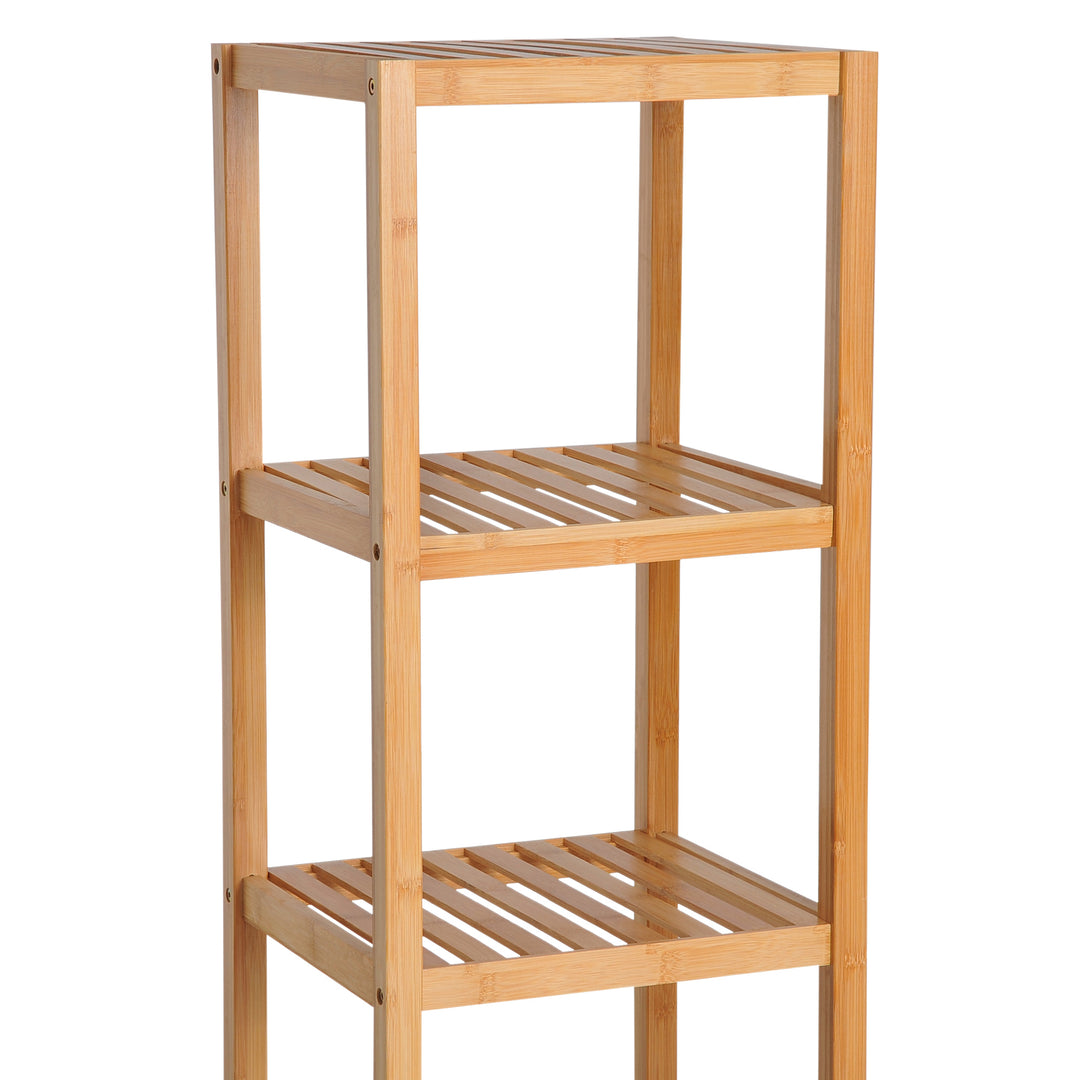 140cm Tall Bathroom Cabinet, Freestanding Storage Unit w/ 3 Shelves, Utility Organiser Cupboard for Home Kitchen
