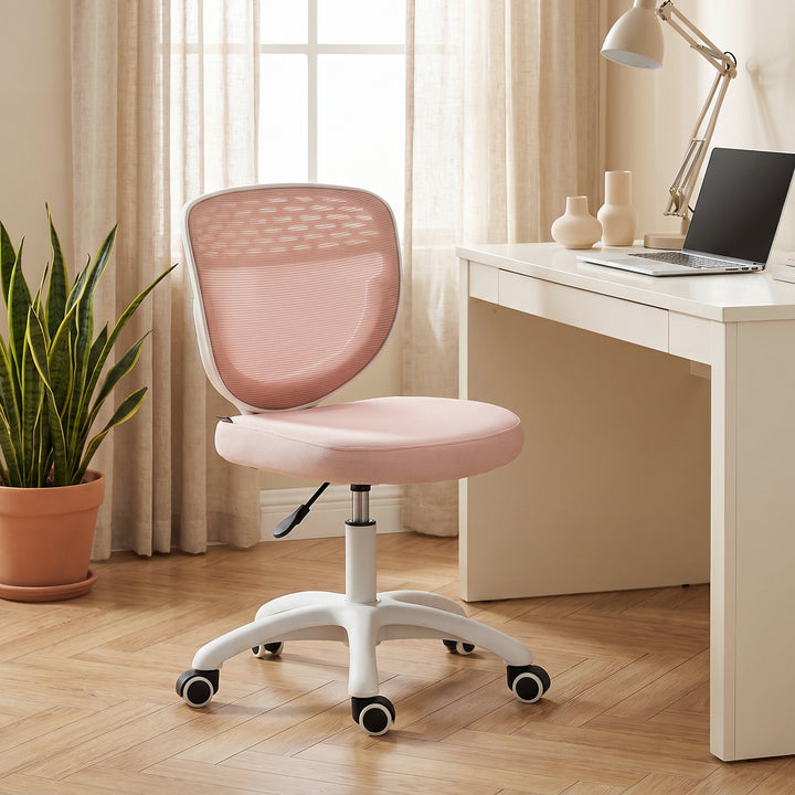 Office Chair, Armless Computer Desk Chair with Breathable Mesh, Adjust