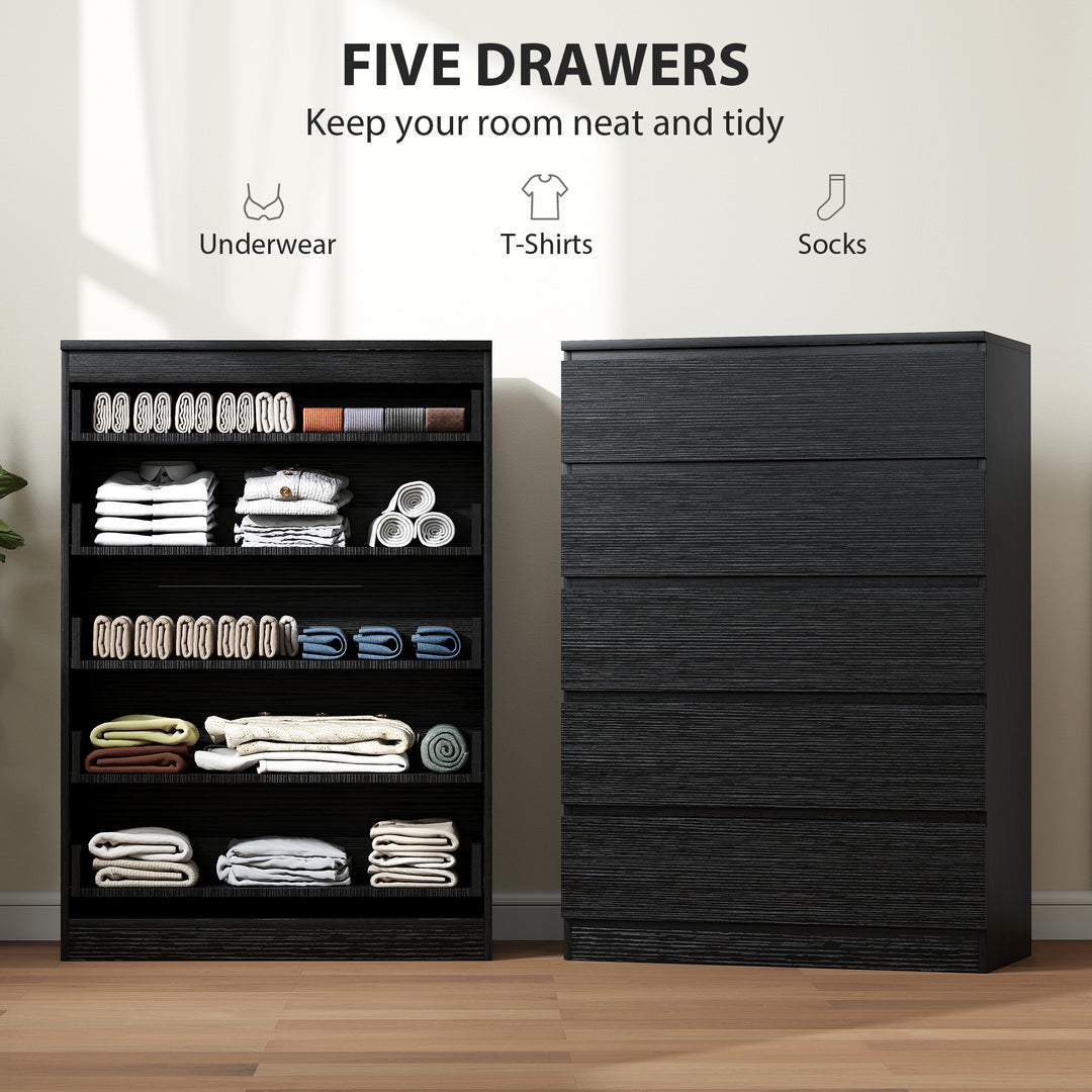 Chest of Drawers, 5 Drawer Dresser, Modern Storage Cabinet with 5 Draw
