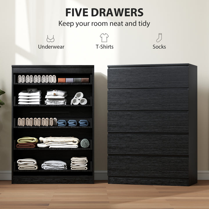 Chest of Drawers, 5 Drawer Dresser, Modern Storage Cabinet with 5 Draw
