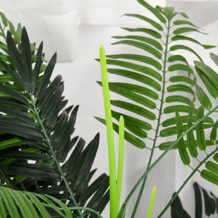 2 Pack Artificial Plant Palm Tree in Pot, Fake Plants for Home Indoor Outdoor Decor, 125cm, Green
