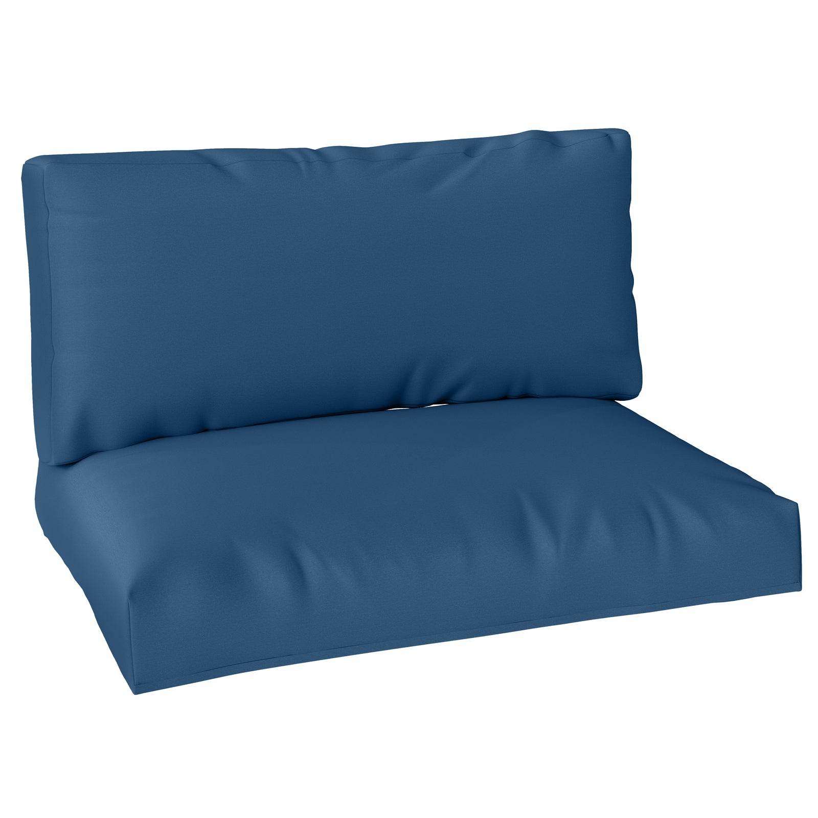 Two Piece Seat Pallet and Back Cushions - Navy Blue