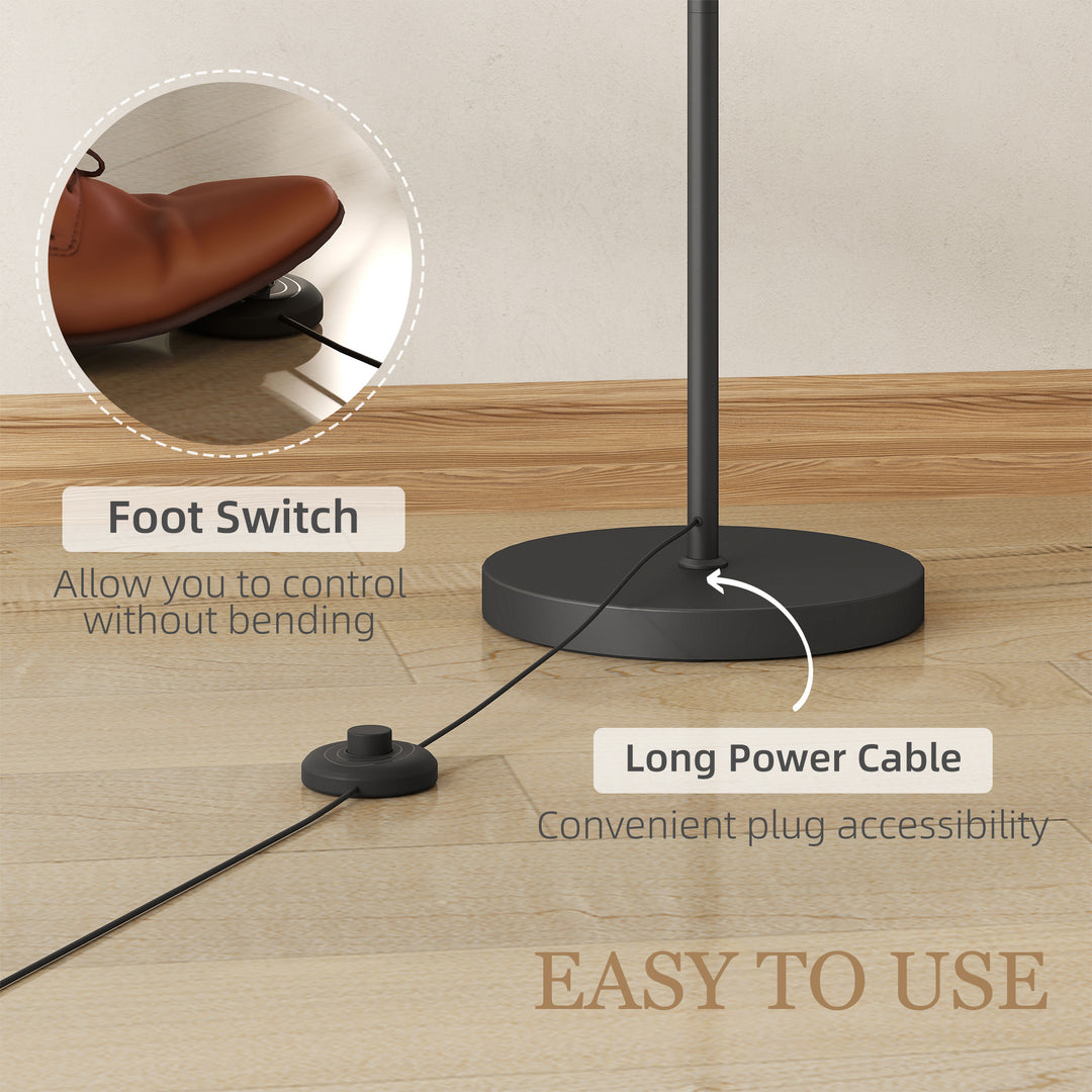 LED Floor Lamp, Stepless Dimmable Reading Standing Lamp with Magnetic Remote Control and 11 Colours Temperature & 11 Brightness Levels, 60 Min Timer for Living Room, Bedroom, Office, Black