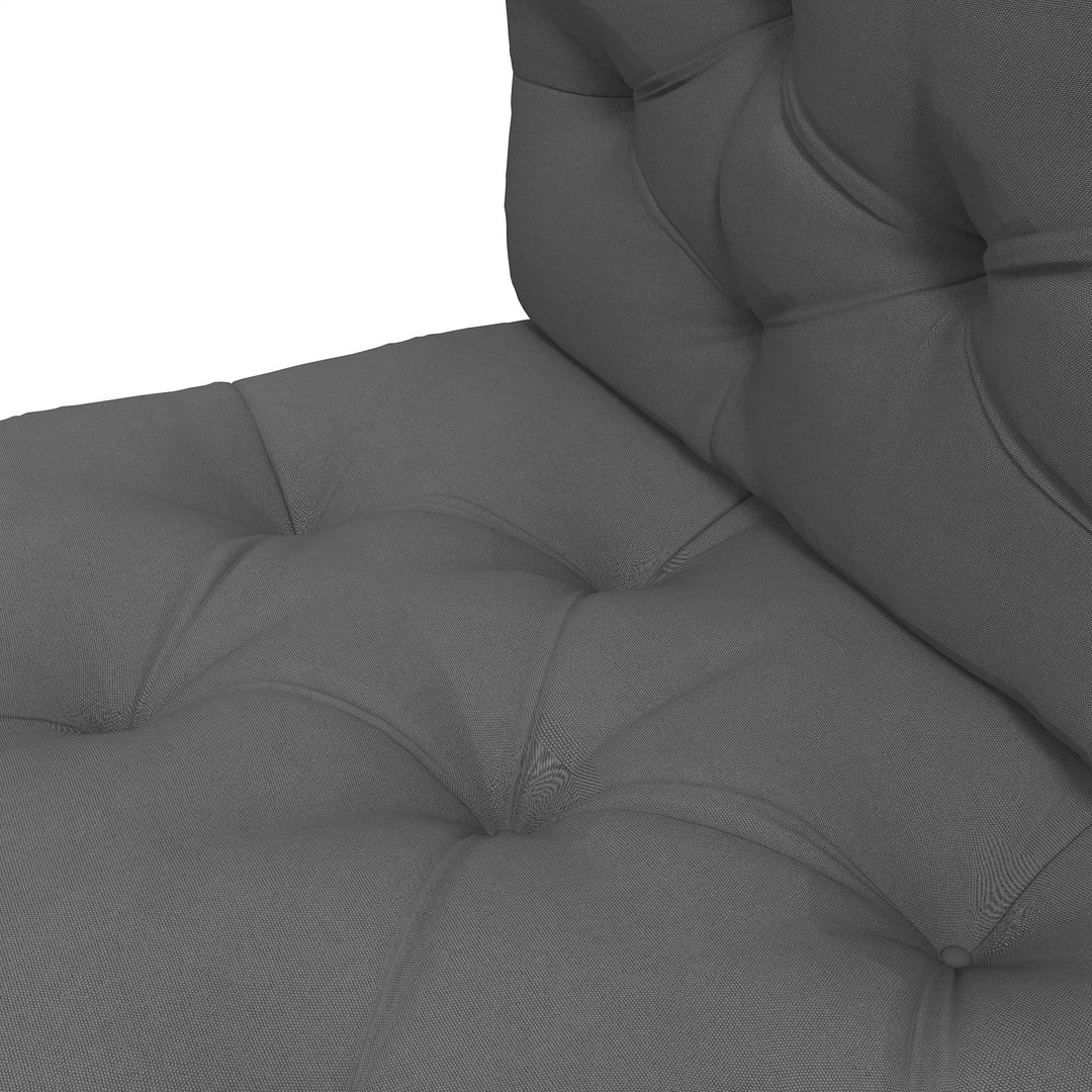 Seat and Back Padded Pallet Cushion Set - Dark Grey