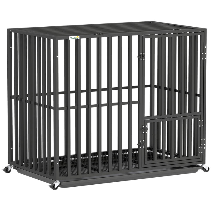 Heavy Duty Dog Crate, Dog Cage with Wheels for Small Medium Breeds, Me