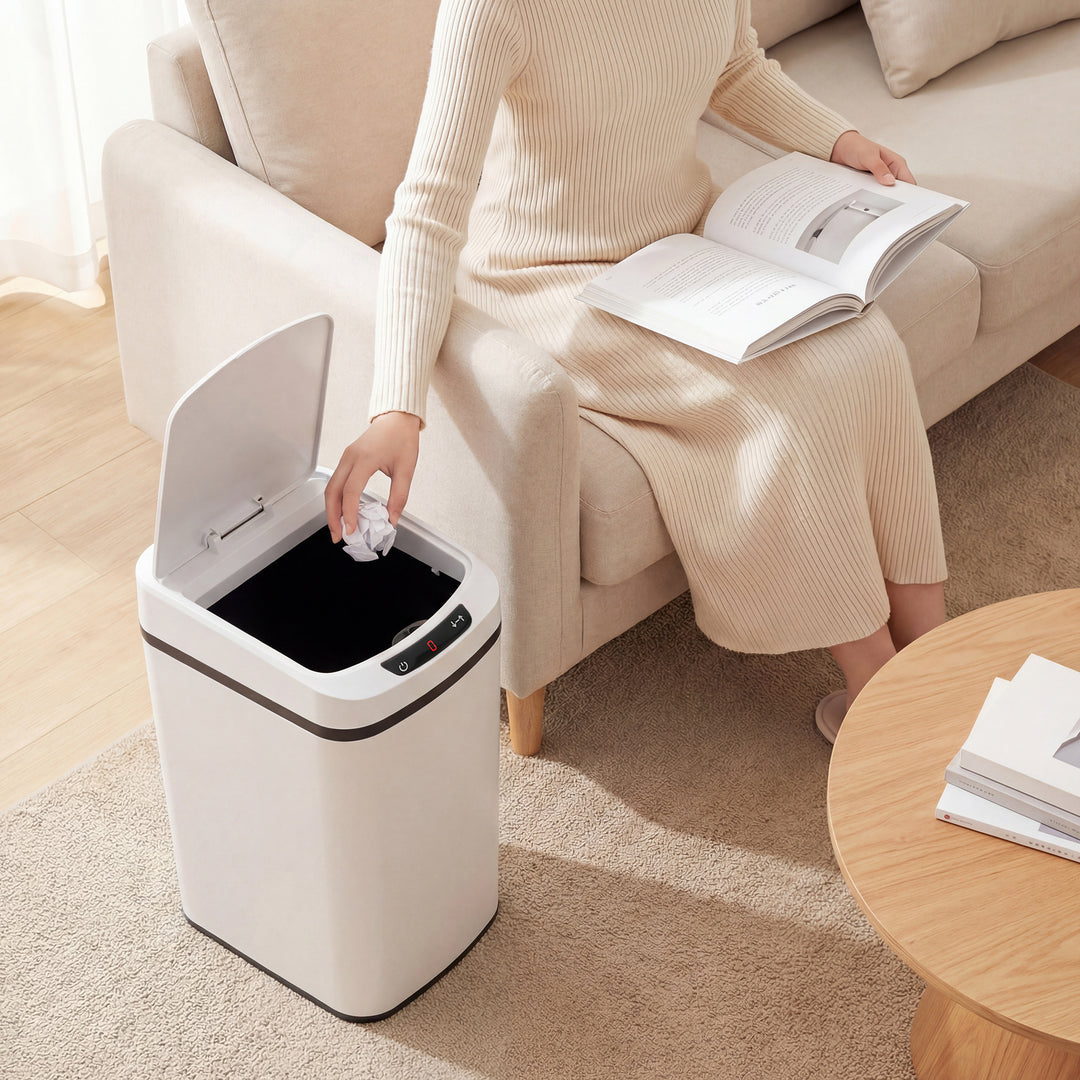 12L Sensor Bin, Automatic Touchless Motion Sensor Kitchen Bin with Fingerprint Resistant Stainless Steel