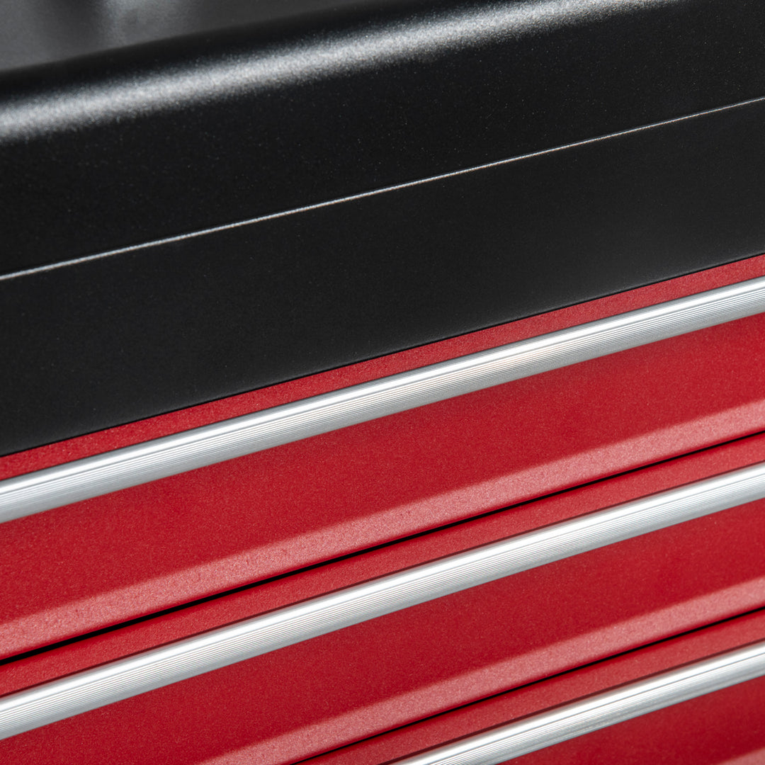 3 Drawer Tool Chest, Lockable Metal Tool Box with Ball Bearing Runners, Portable Toolbox, 510mm x 220mm x 320mm, Black