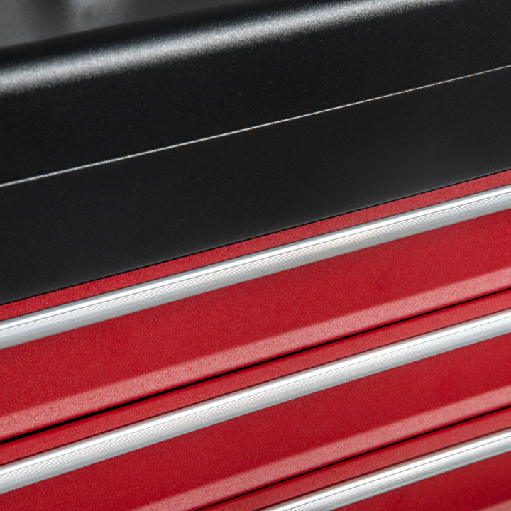 3 Drawer Tool Chest, Lockable Metal Tool Box with Ball Bearing Runners, Portable Toolbox, 510mm x 220mm x 320mm, Black
