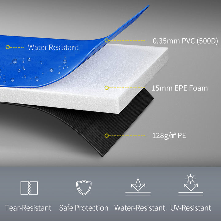 10FT Trampoline Pad, Φ305cm Trampoline Accessories Surround Safety Pad Foam Padding Pads Replacement Spare, Multi-Colour