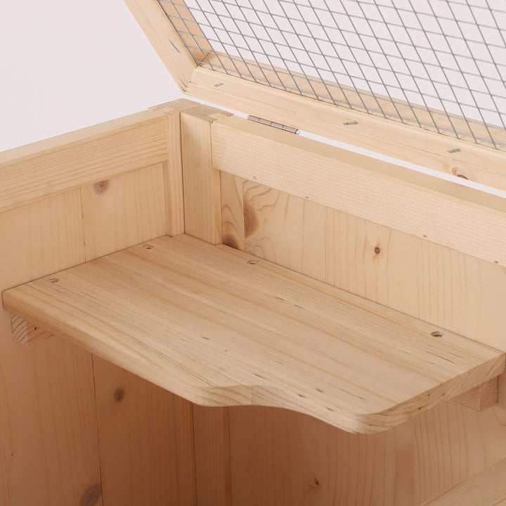 Wooden Large Hamster Cage, Gerbil Cage 4 Layers with Tall Bottom & Storage Shelf
