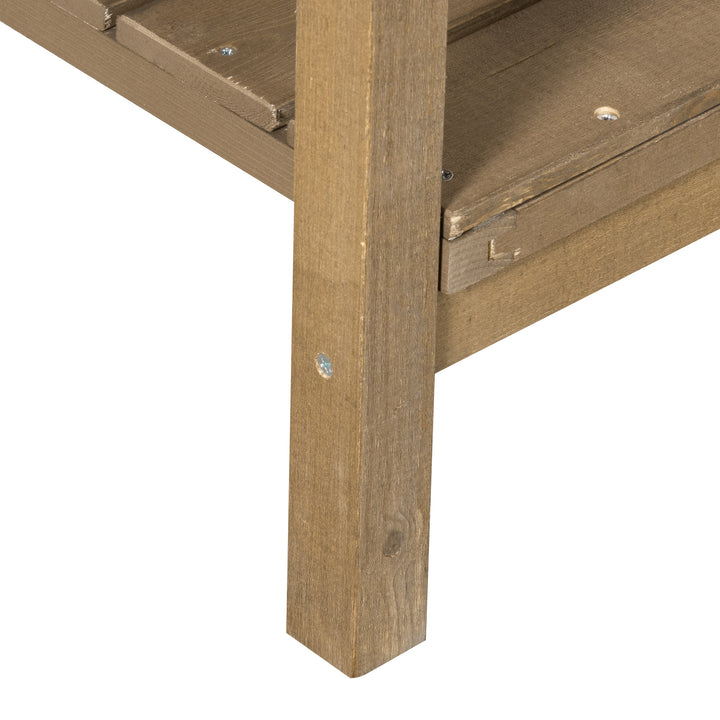 MCL Wooden Herb Planter Raised Bed Container Garden Plant Stand Bed 8 Boxes 110L x 46W x 76Hcm Brown