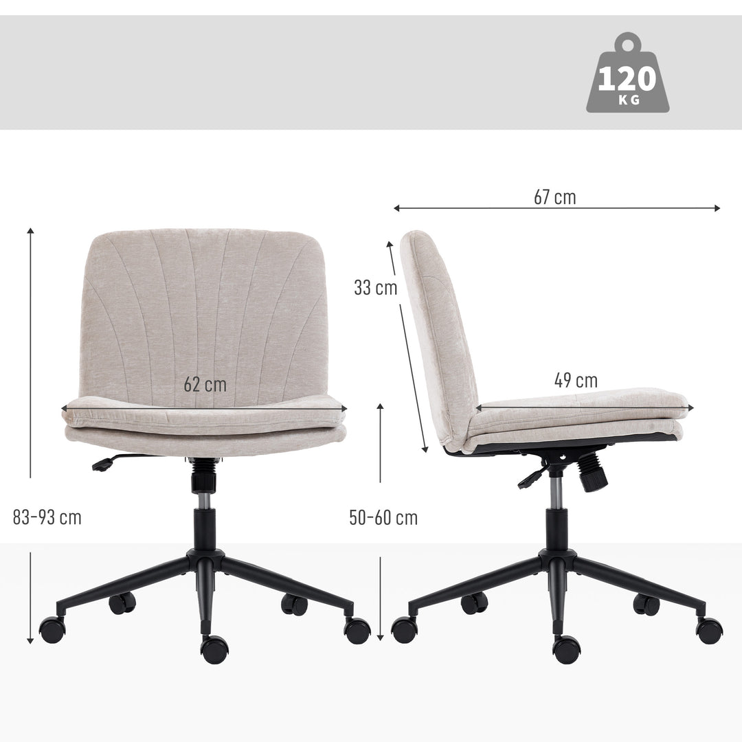 Criss Cross Chair with Wheels, No Arms
