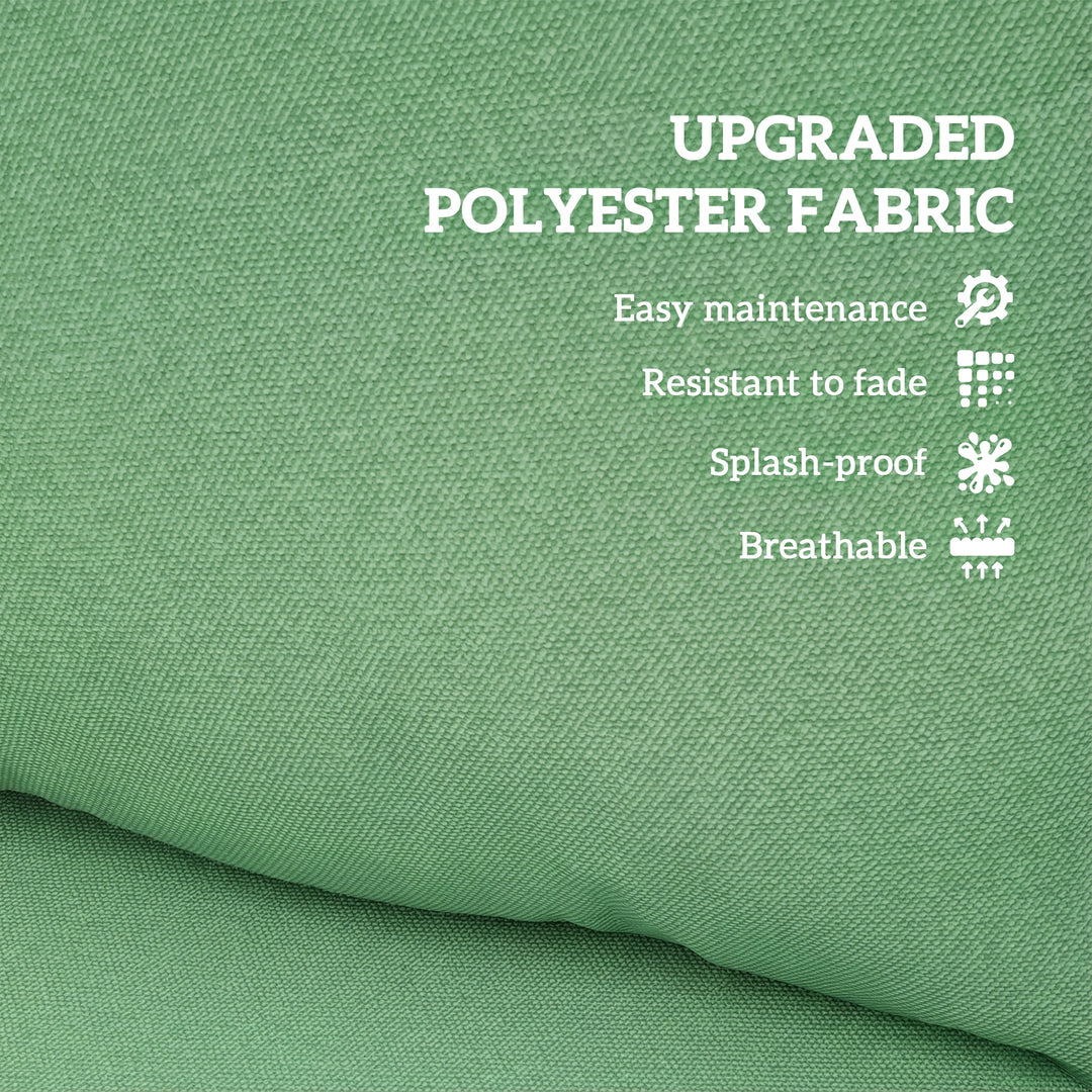 Seat and Back Padded Cushion Set, CUSHION ONLY - Green