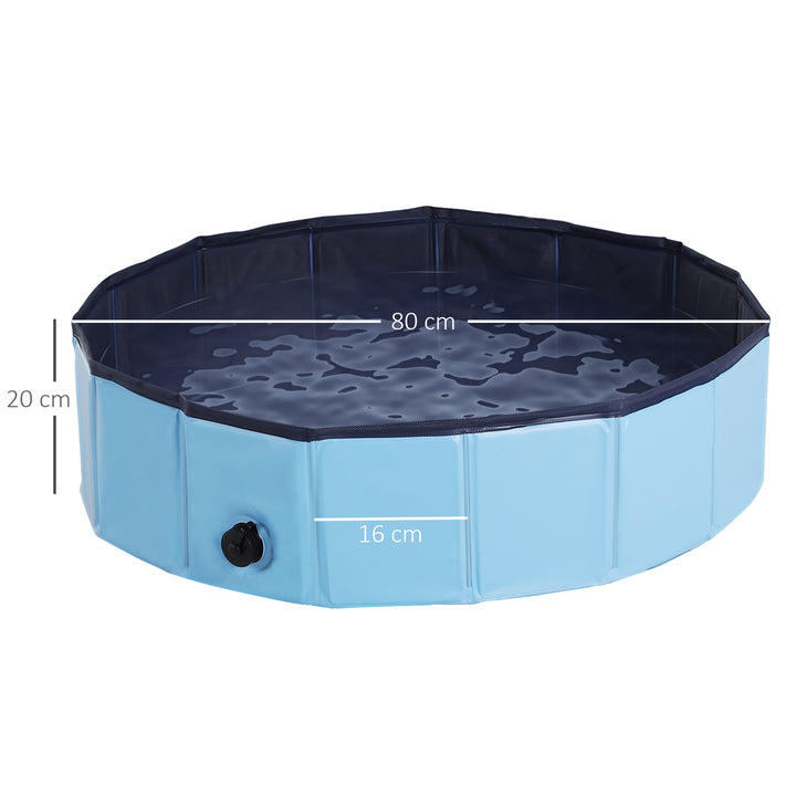 PawHut Pet Swimming Pool, Foldable, 80 cm Diameter