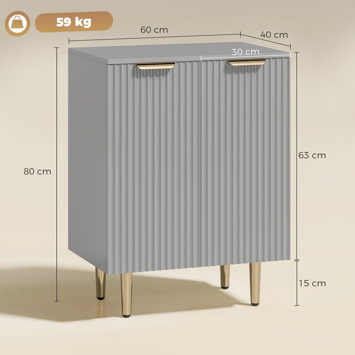Sideboard Buffet Cabinet, Modern Kitchen Storage Cabinet with Adjustab