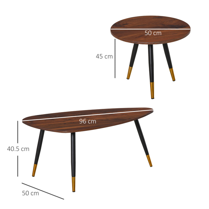 MCL Set of Two Scandinavian-Style Coffee Tables - Walnut
