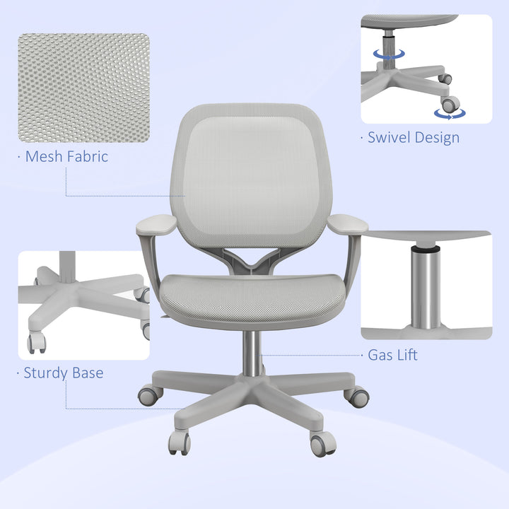 44-56cm Mesh Back Office Chair - Grey