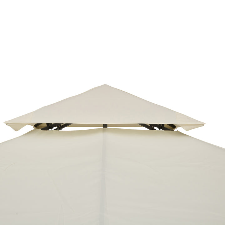 Outsunny 3 x 3(m) Gazebo Canopy Roof Top Replacement Cover Spare Part Cream White (TOP ONLY)