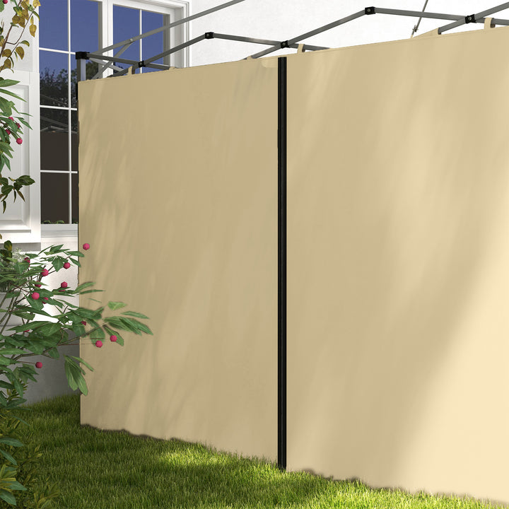 Set of Two 3 x 3(m) Replacement Zipped Gazebo Walls - Beige
