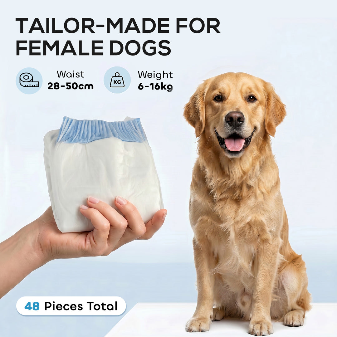 Disposable Dog Diapers Female for L Dogs Incontinence or Excitable Uri