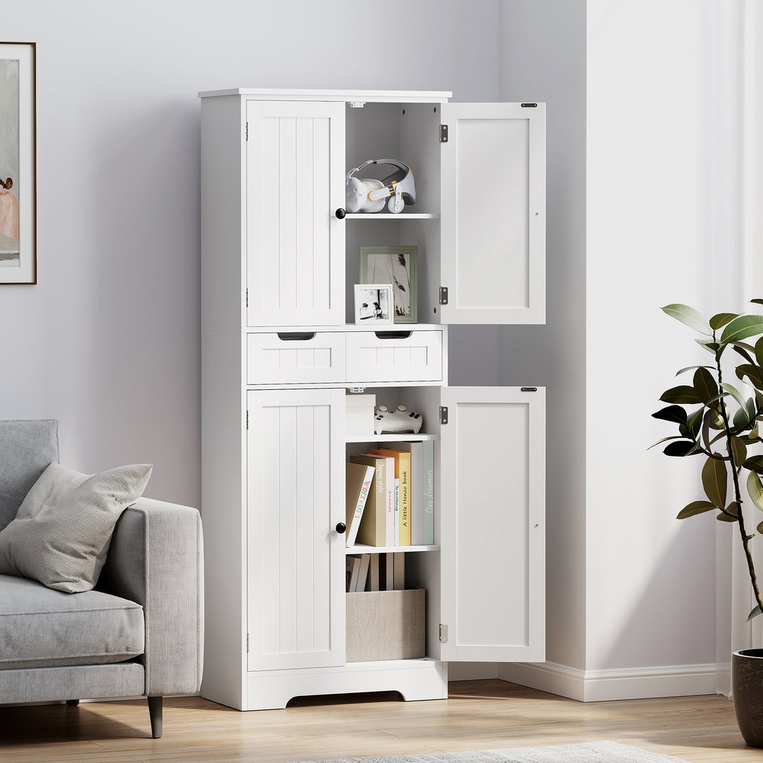 Tall Bathroom Storage Cabinet - White
