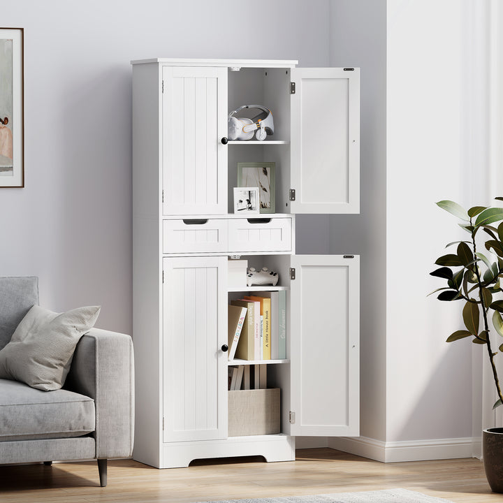Tall Bathroom Storage Cabinet - White