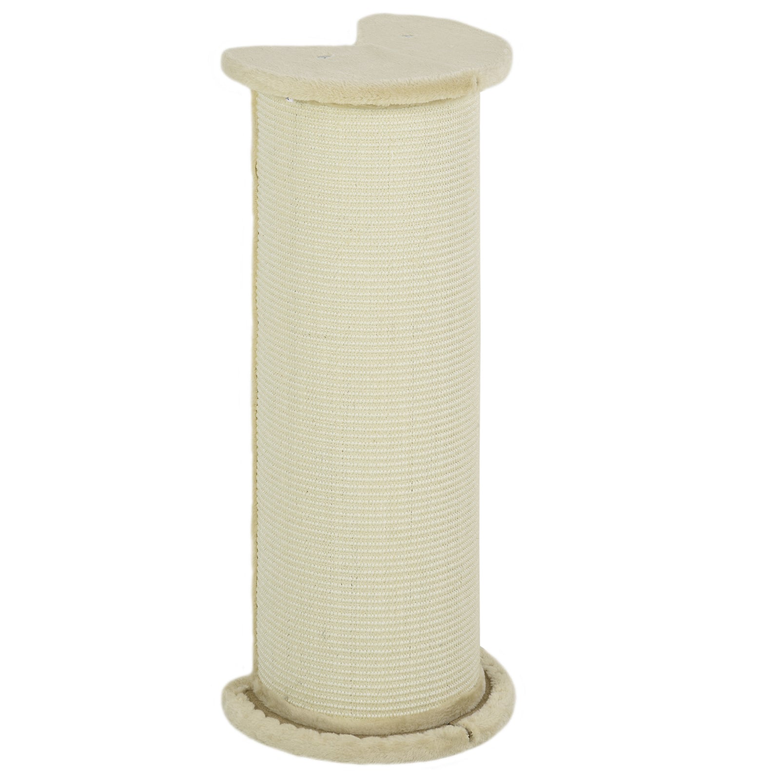 85cm Tall Cat Scratching Post, with Sisal Rope, Soft Plush, Anti Tip - Beige