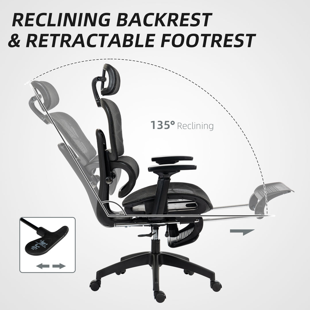 Multi-Adjustable Mesh Office Chair - Black