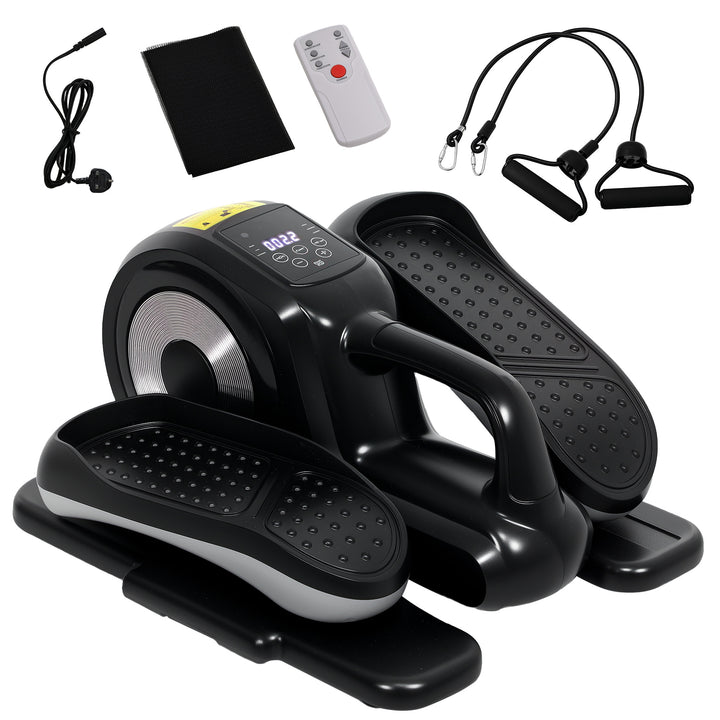 Under Desk Elliptical Machine, Sit Down Pedal Exerciser with Forward and Reverse Motion, 12 Programs, LCD Monitor, Compact with Remote Control for Home Gym Office Daily Workout
