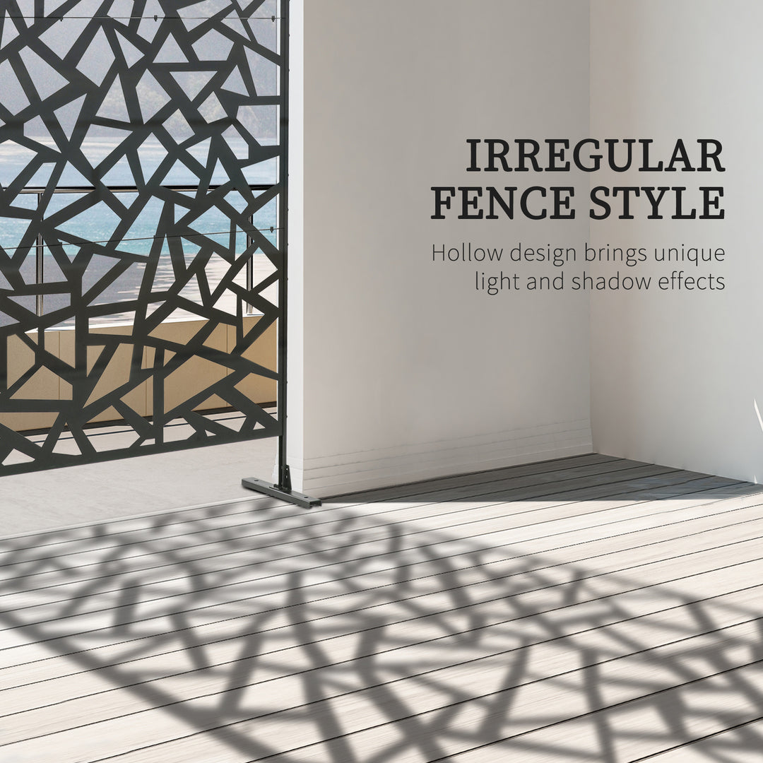 Freestanding Garden Partition Screen Metal Decorative with Expansion S