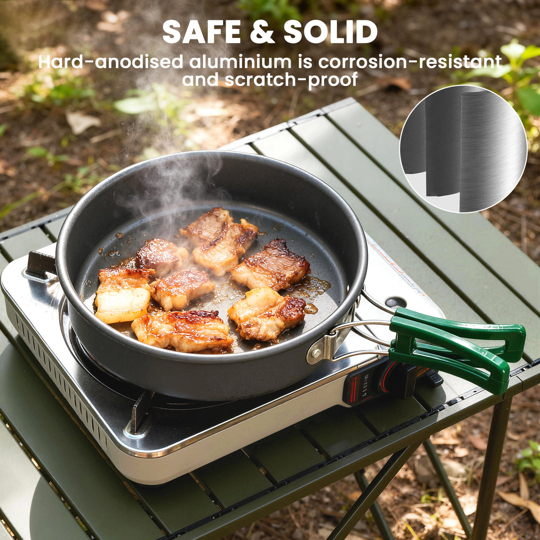 Camping Cookware Set for 4-5 People, Lightweight Aluminium Camping Coo
