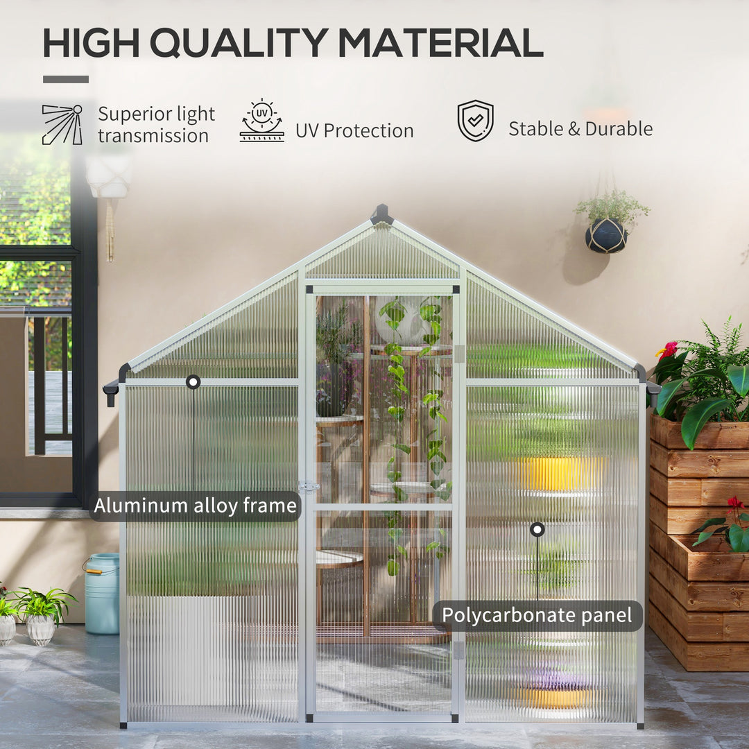 8 x 6ft Aluminium Frame Greenhouse