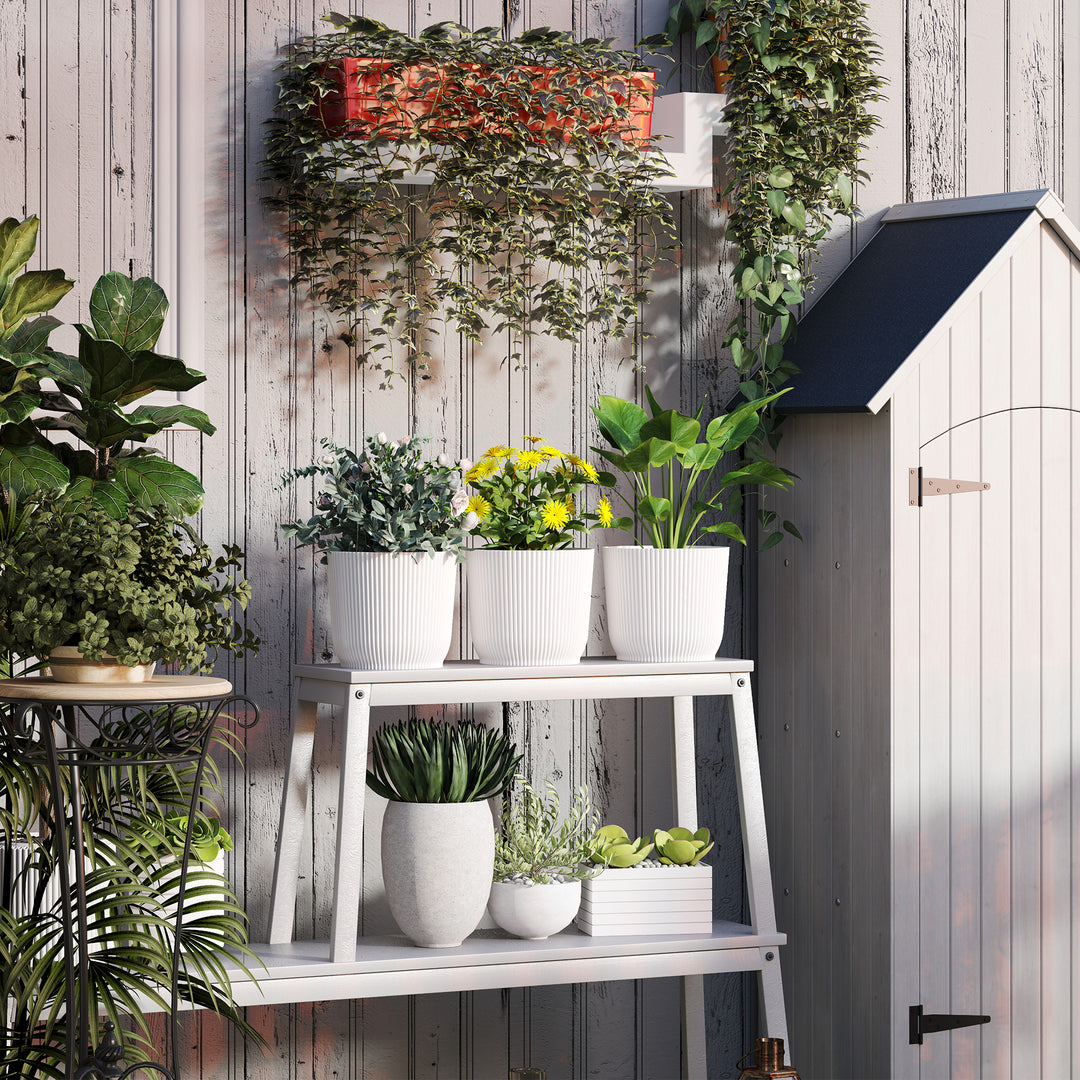 Set of Three Ф22cm Planters - White